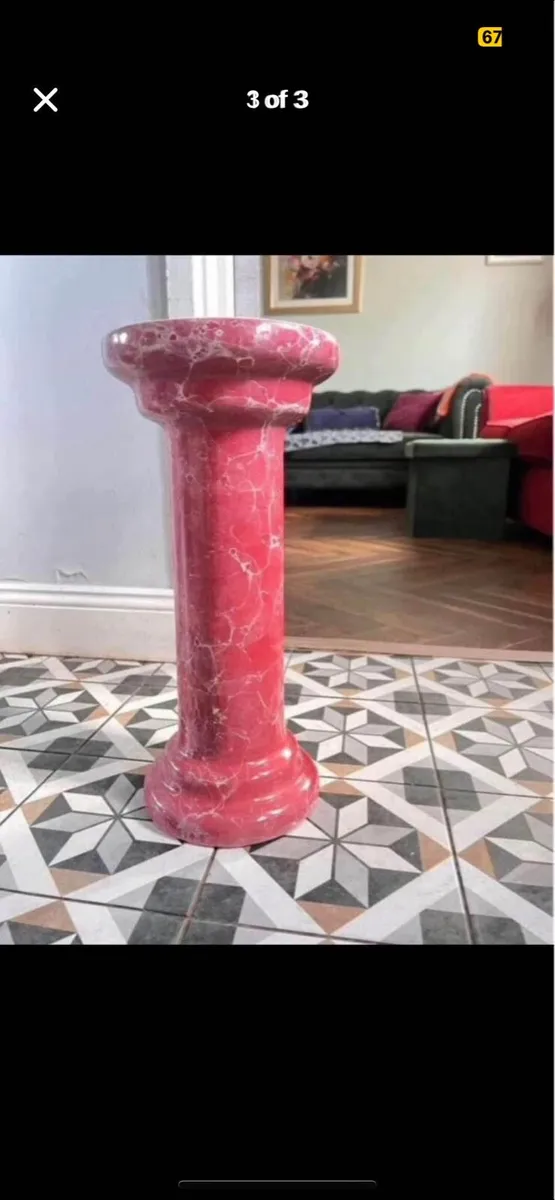 Antique porcelain planter pillar - Image 1