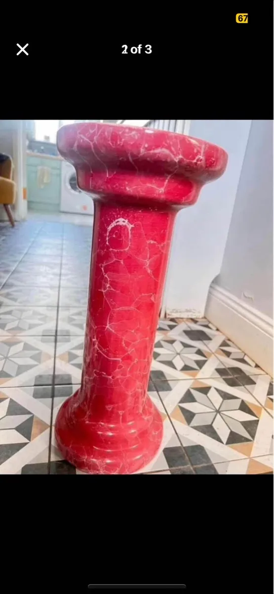 Antique porcelain planter pillar - Image 2