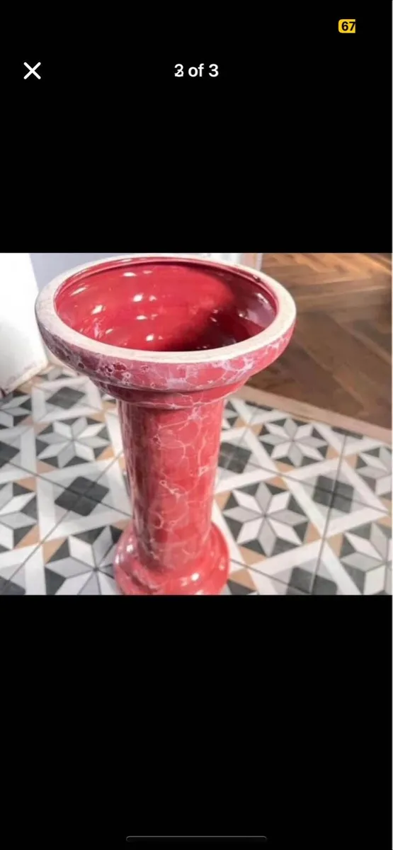 Antique porcelain planter pillar - Image 3