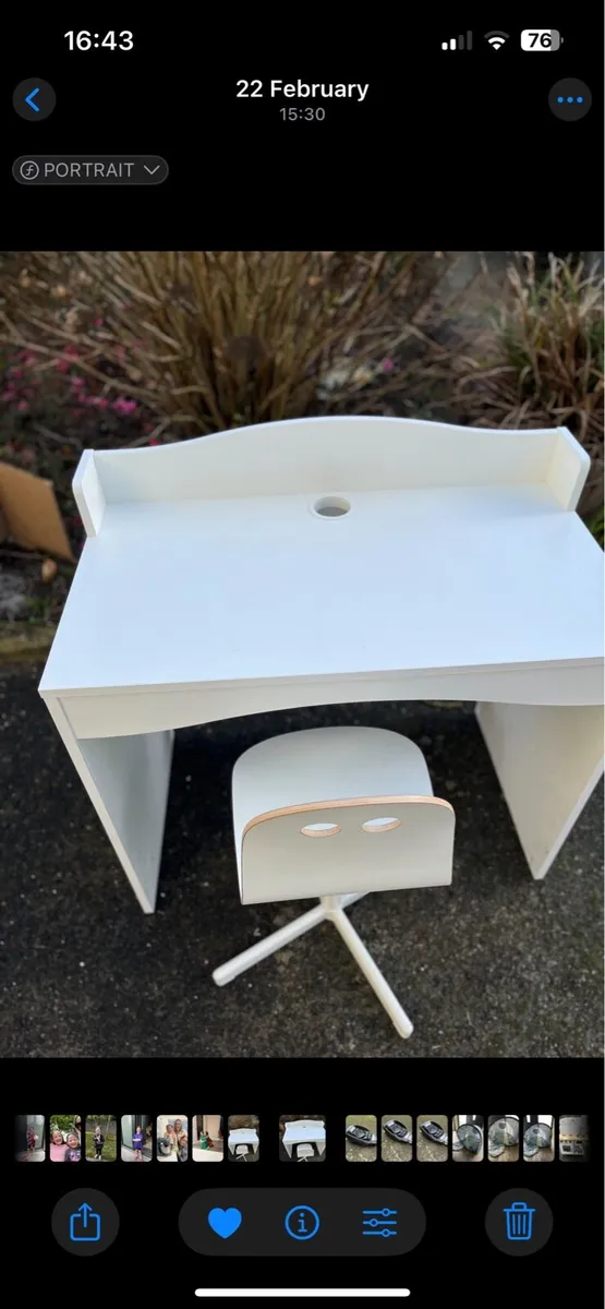 Kids desk and chair for sale - Image 2