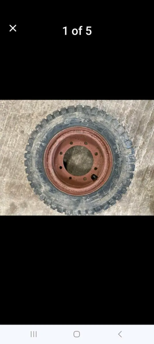 4 X FORKLIFT WHEELS WITH BRAND NEW  MICHELIN TYRES - Image 1