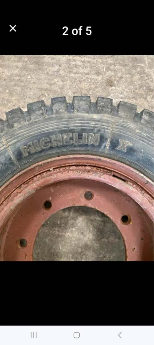 4 X FORKLIFT WHEELS WITH BRAND NEW  MICHELIN TYRES - Image 2