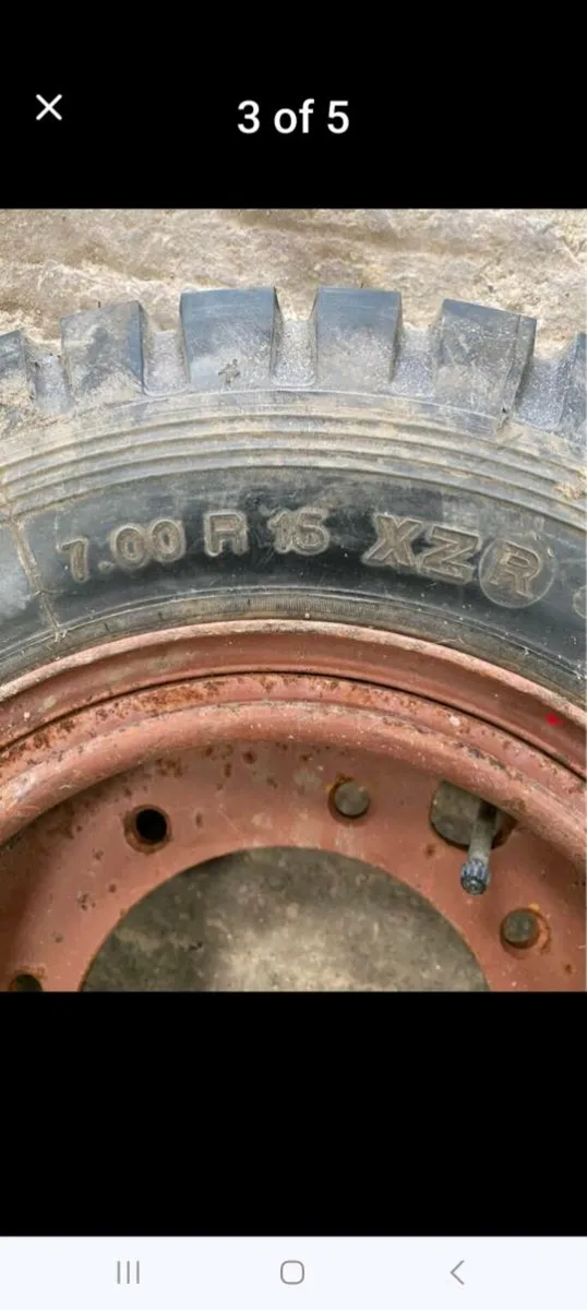 4 X FORKLIFT WHEELS WITH BRAND NEW  MICHELIN TYRES - Image 3