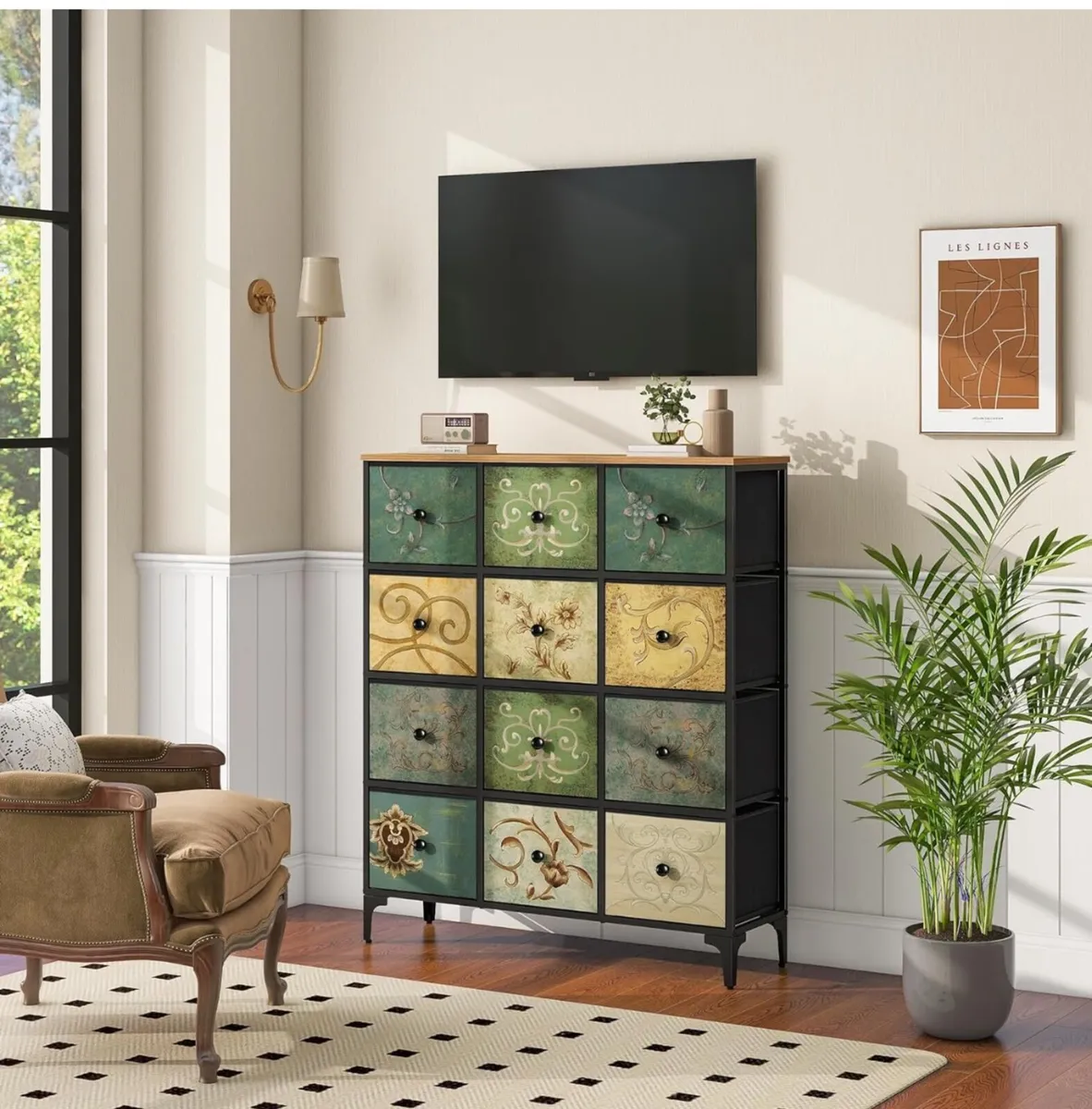 Chest of Drawers Bedroom,12-Drawer Wide Storage Or - Image 1