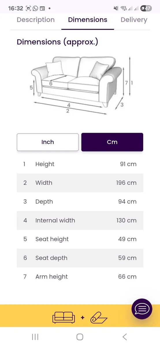 2 seater sofa - Image 3