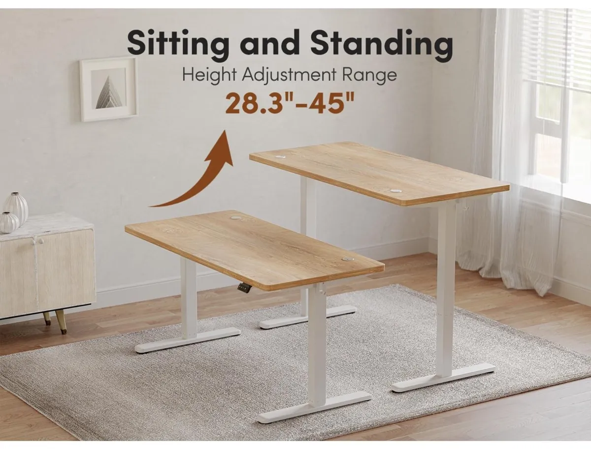 Electric Height Adjustable Standing Desk, 60x100cm - Image 4