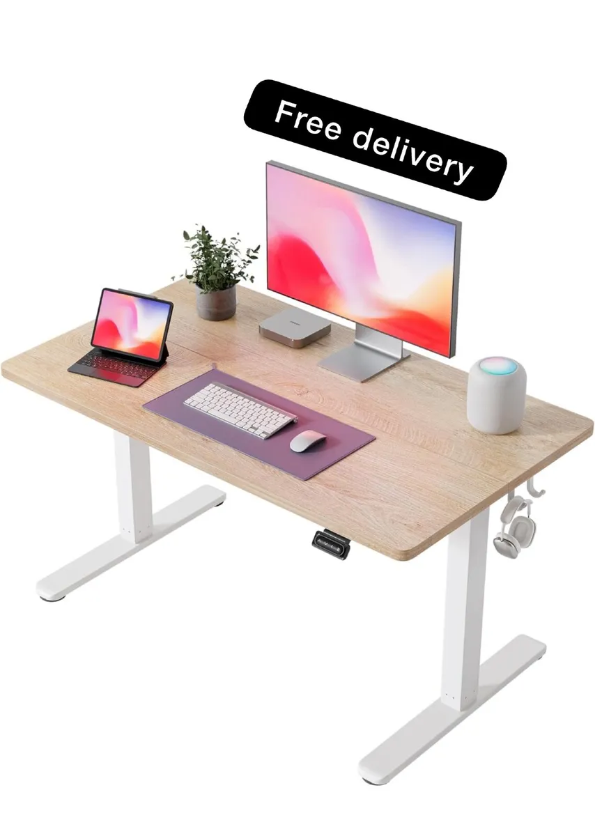 Electric Height Adjustable Standing Desk, 60x100cm - Image 1