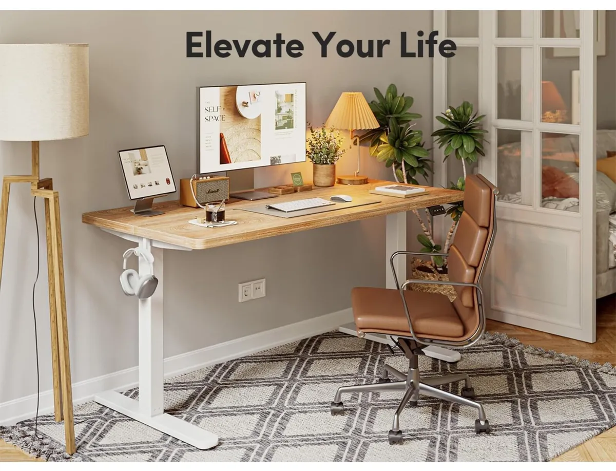 Electric Height Adjustable Standing Desk, 60x100cm - Image 2