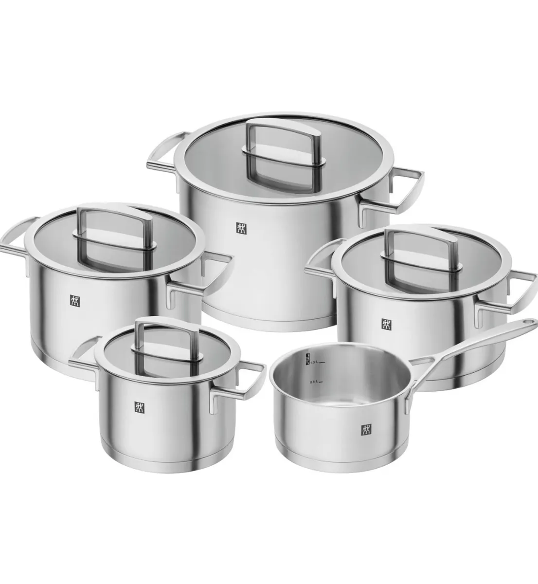 New Stainless Steal 5 Piece Pot & Pan Set Home - Image 1