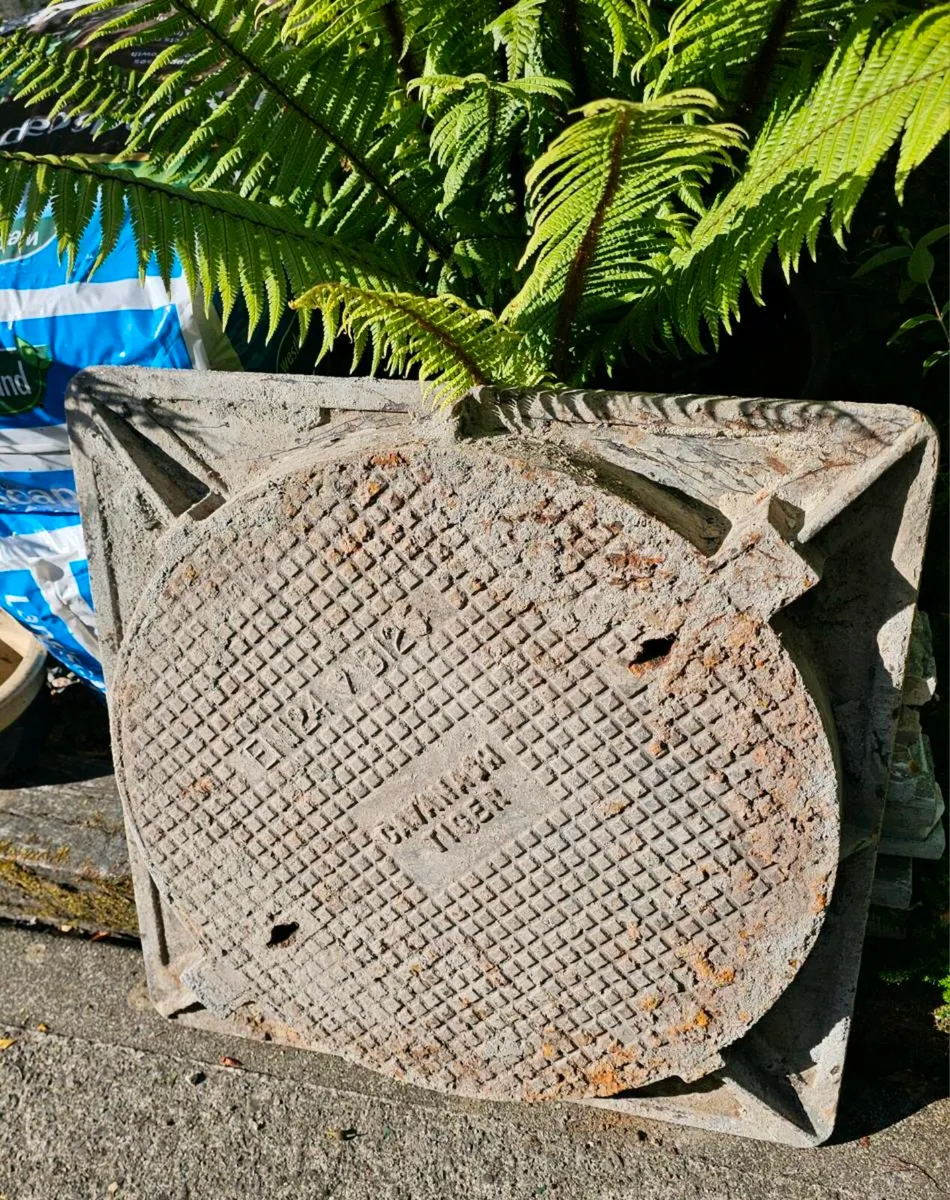 Manhole Cover Cast Iron Cavanagh Tiger Used - Image 2