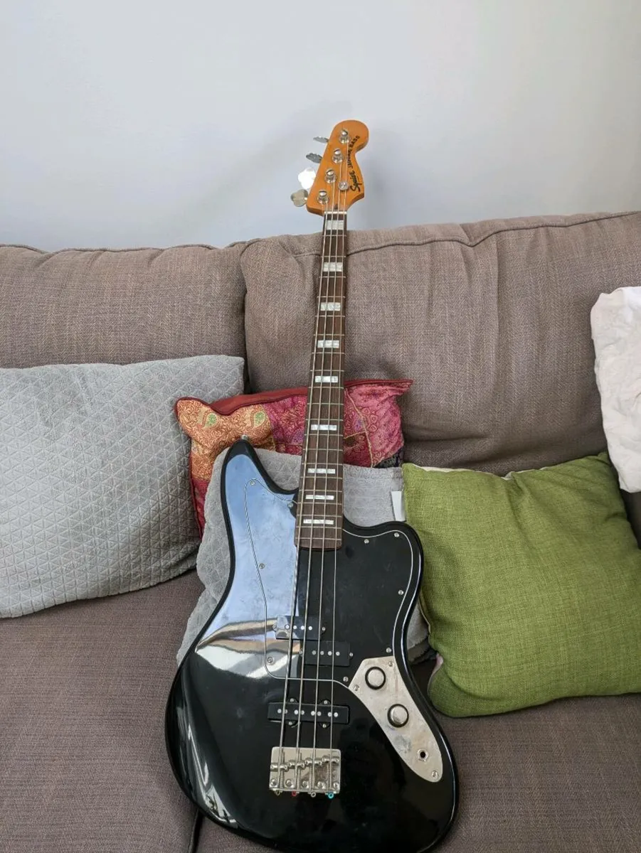 Squier Jaguar Bass – PJ Pickups – Great Condition - Image 1