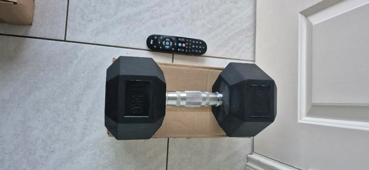 Brand new 2x17.5 hex dumbbells - Image 1
