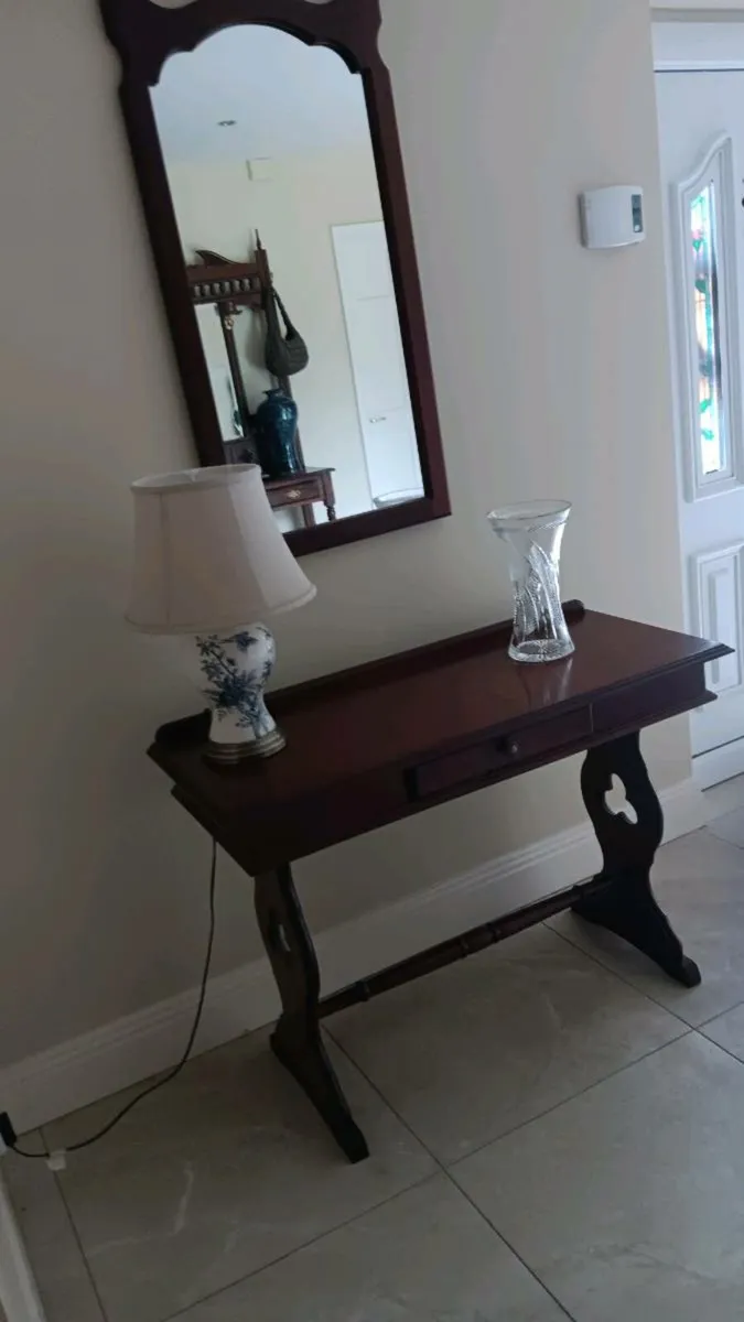Hall Table & Mirror - Image 1