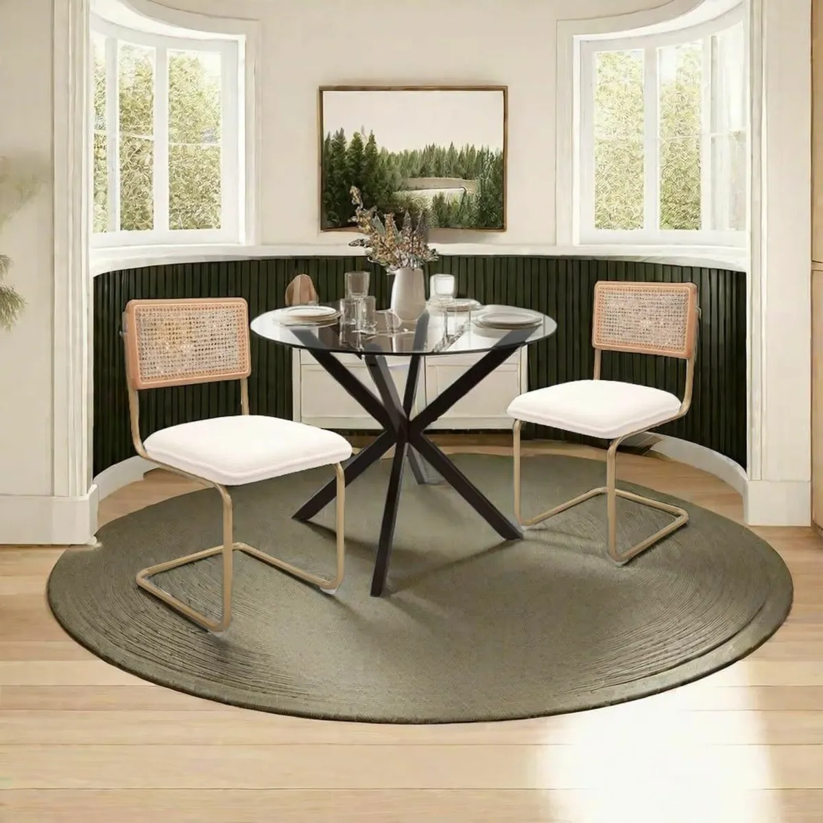 Dining Chairs Set of 2 Modern Kitchen Side Chair - Image 2