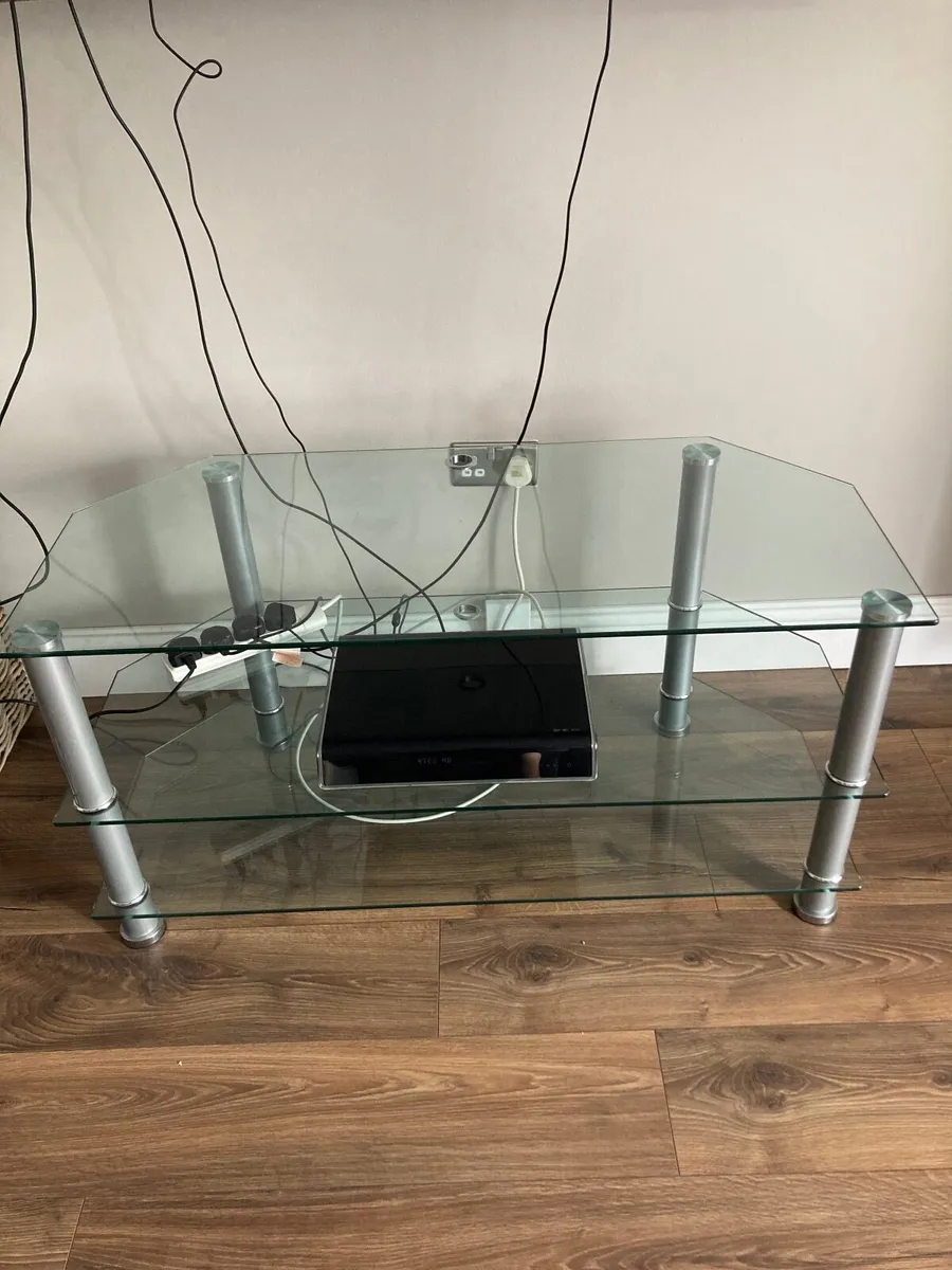 Glass tv stand
