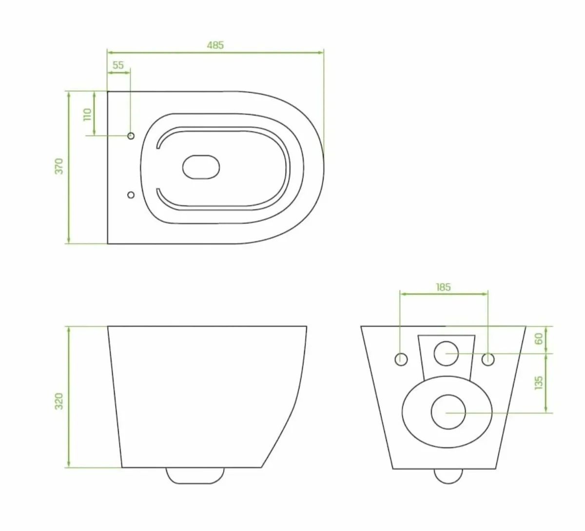 Wall hung Toilet with Soft close seat & Concealed - Image 2
