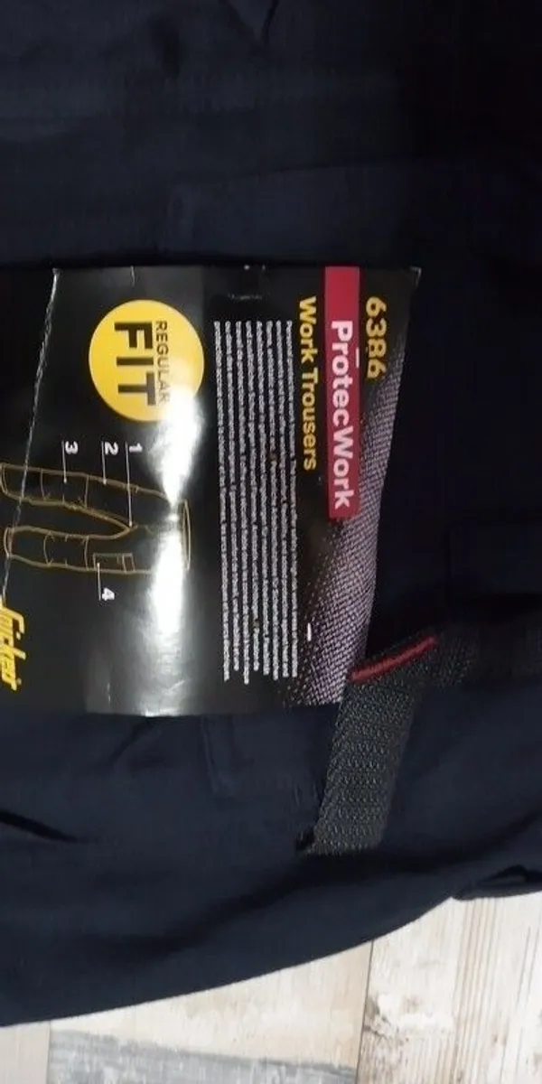 Snickers 6386 ProtecWork Work Trousers size 148 colour navy blue - Image 3