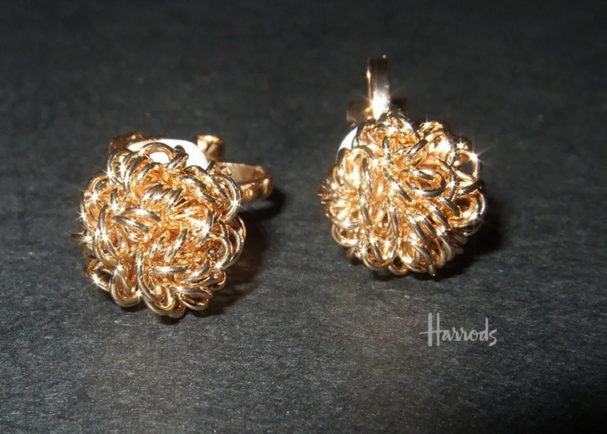 Vintage Harrods Clip-On Earrings - Image 2