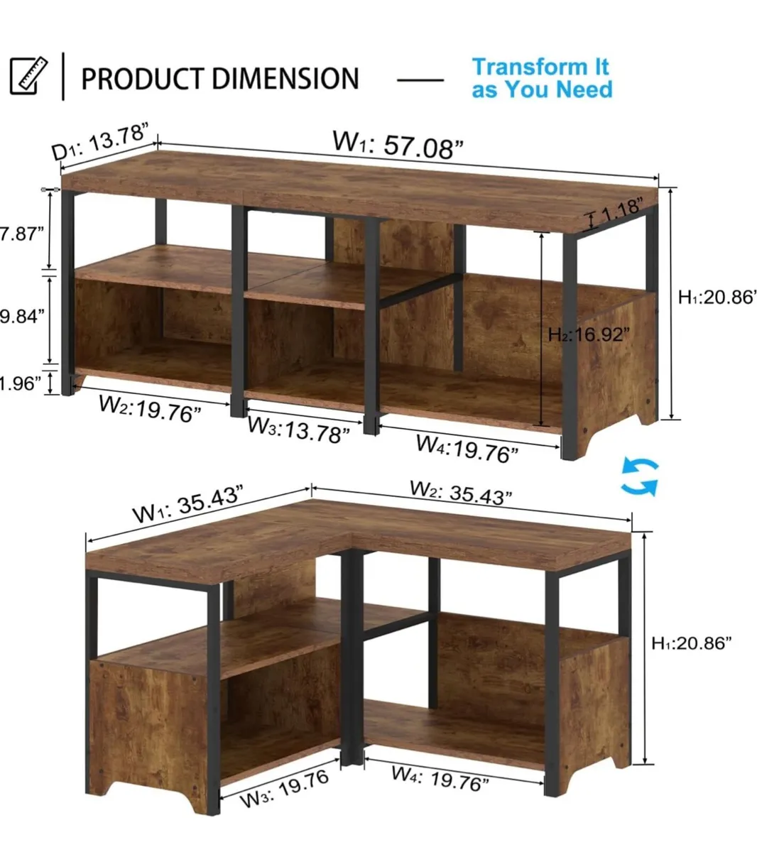 Entryway Bench Shoe Storage, Rustic Corner Storage - Image 4