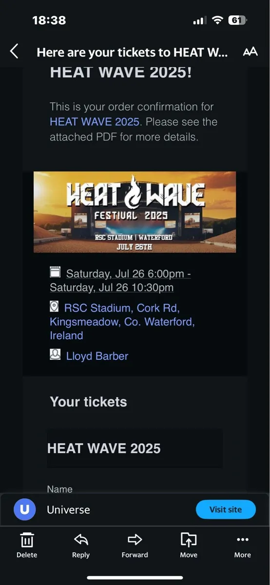 Two Picture this tickets