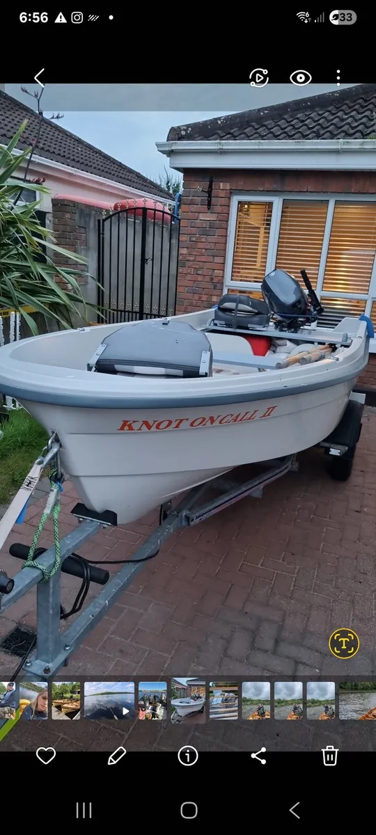Boat, Terhi 440 , comes with a15hp outboard motor - Image 1