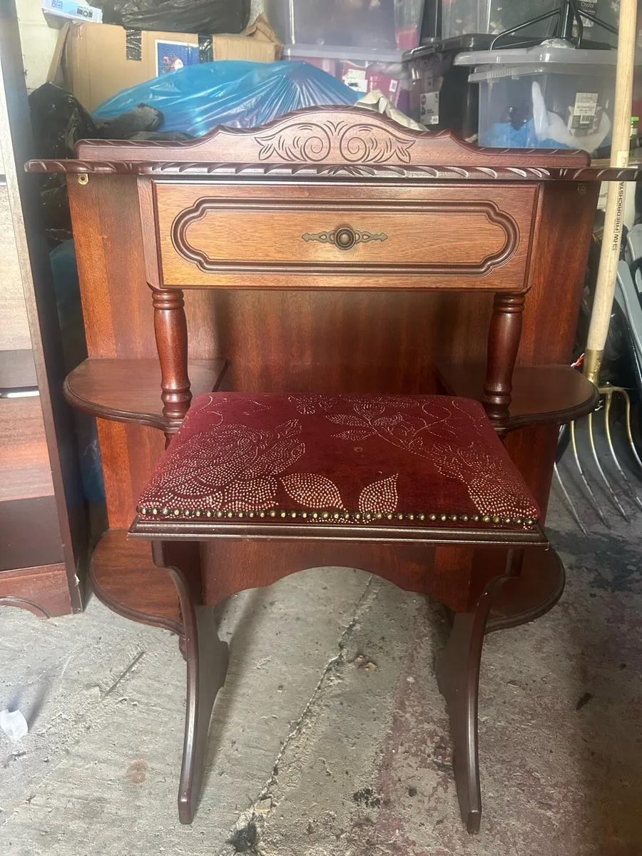 Mahogany Writing desk and stool