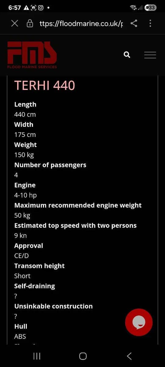 Boat, Terhi 440 , comes with a15hp outboard motor - Image 2