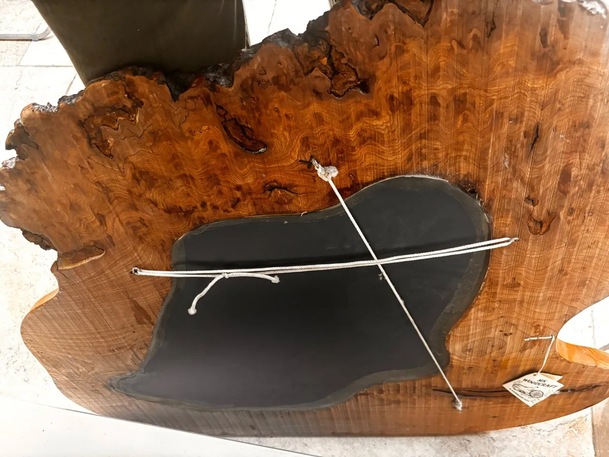 Mirror framed in bog oak wood - Image 2