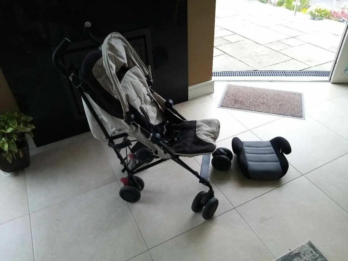 Baby Stroller (Silver Cross) and booster seat - Image 2