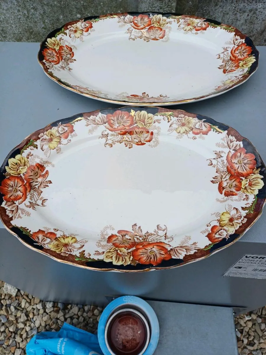 Antique Ceramic Platters - Image 1