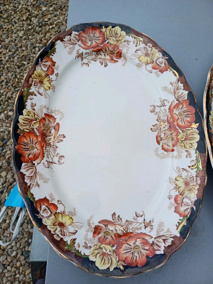 Antique Ceramic Platters - Image 2