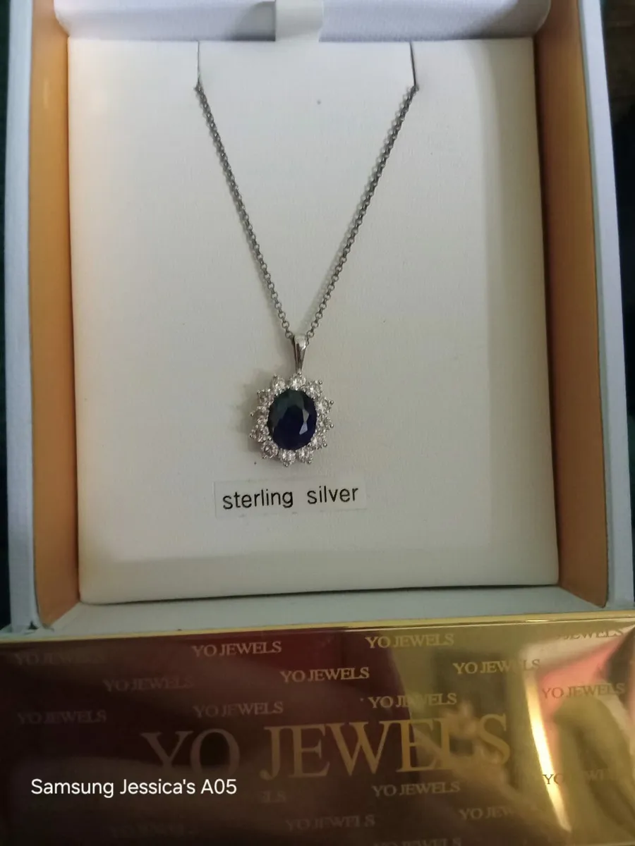 Sterling silver SAPPHIRE JEWELLERY SET - Image 3