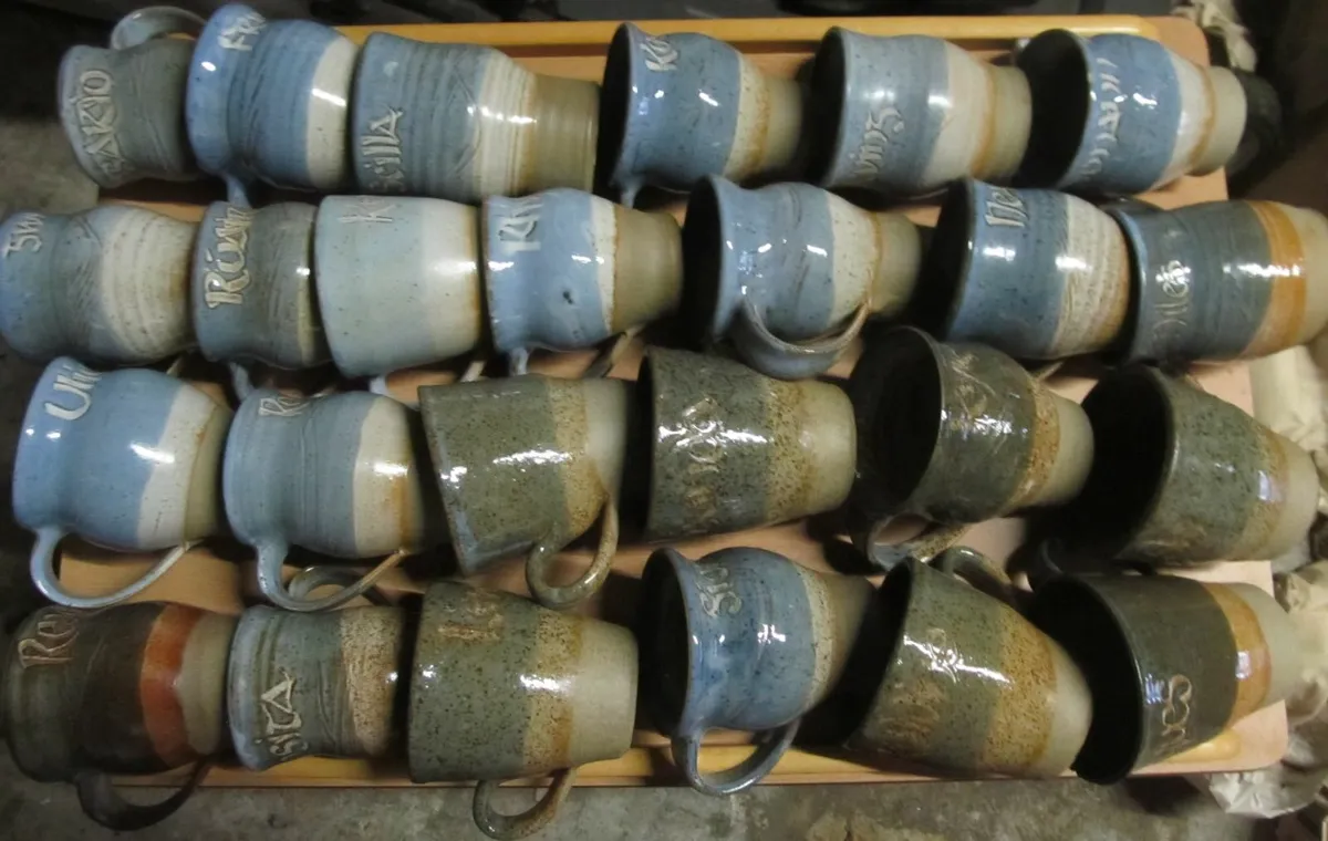 25 pottery crafted mugs