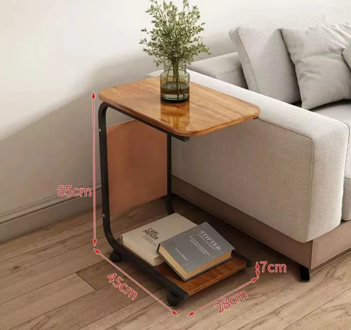 C Shaped Side End Coffee Table NEW - Image 2