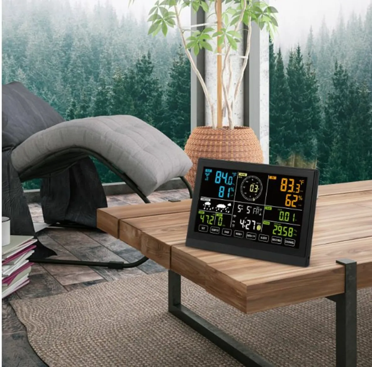 7-in-1 Wi-Fi Weather Station, 7.5 in Color Display - Image 3