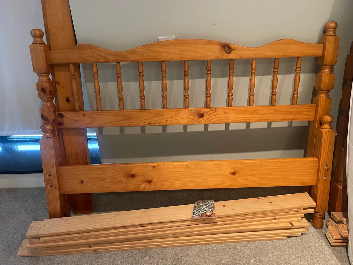 Lovely 4 Ft 6” Solid Double Bed Frame -Can Deliver - Image 2