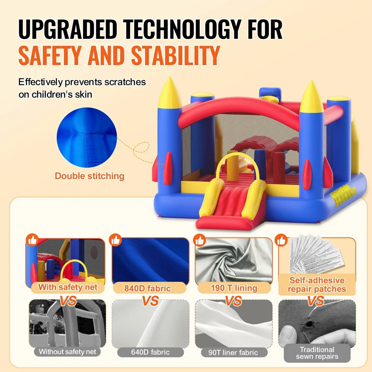 Kids Garden Bouncy Castle with Slide and Ball Game - Image 3