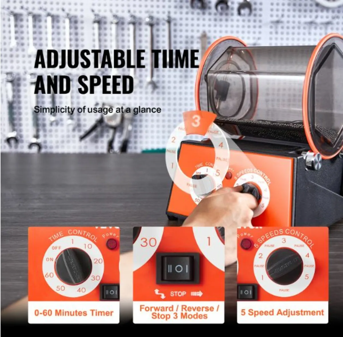 5kg Rotary Tumbler Surface Polisher Jewelry Polish - Image 4