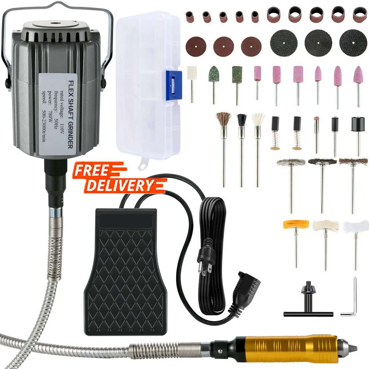 Flex Shaft Grinder 780W Rotary Tool 500-23000RPM R - Image 1