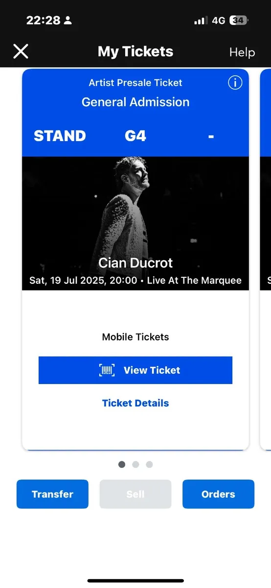 3 x Cian Ducrot tickets