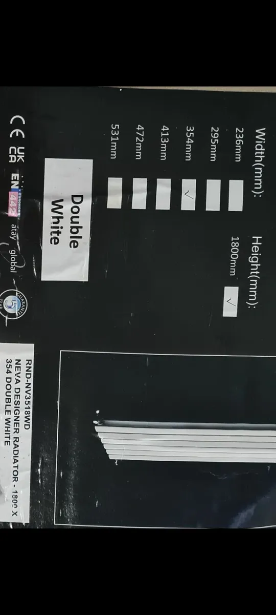 White vertical radiators - Image 2