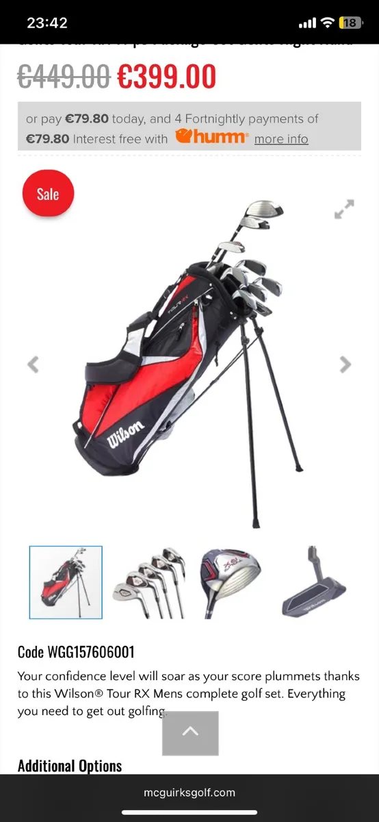 Wilson Golf Clubs Full Set RH - Image 1