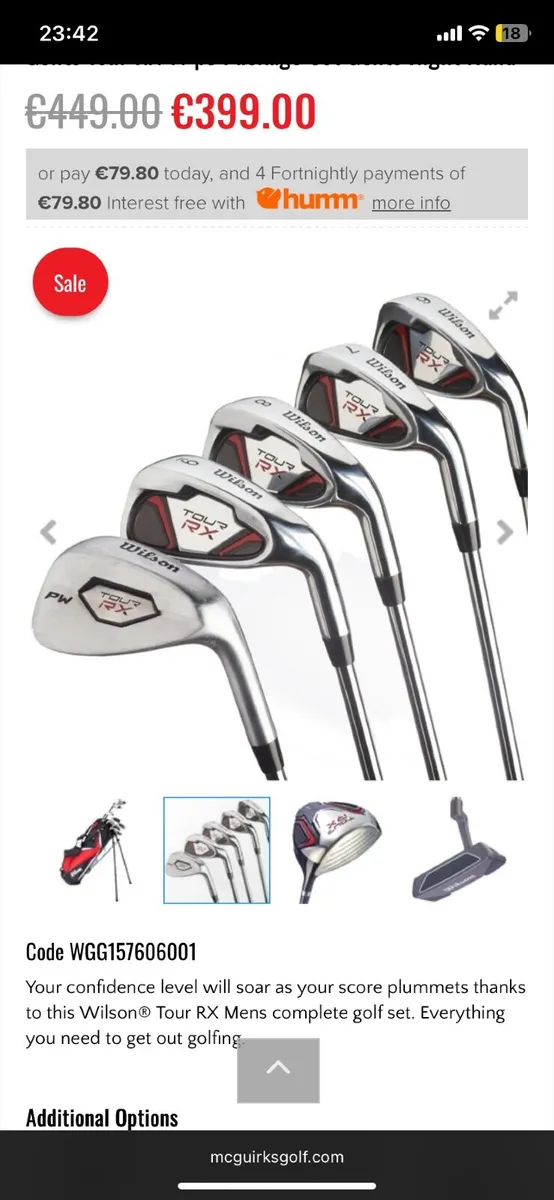 Wilson Golf Clubs Full Set RH - Image 2