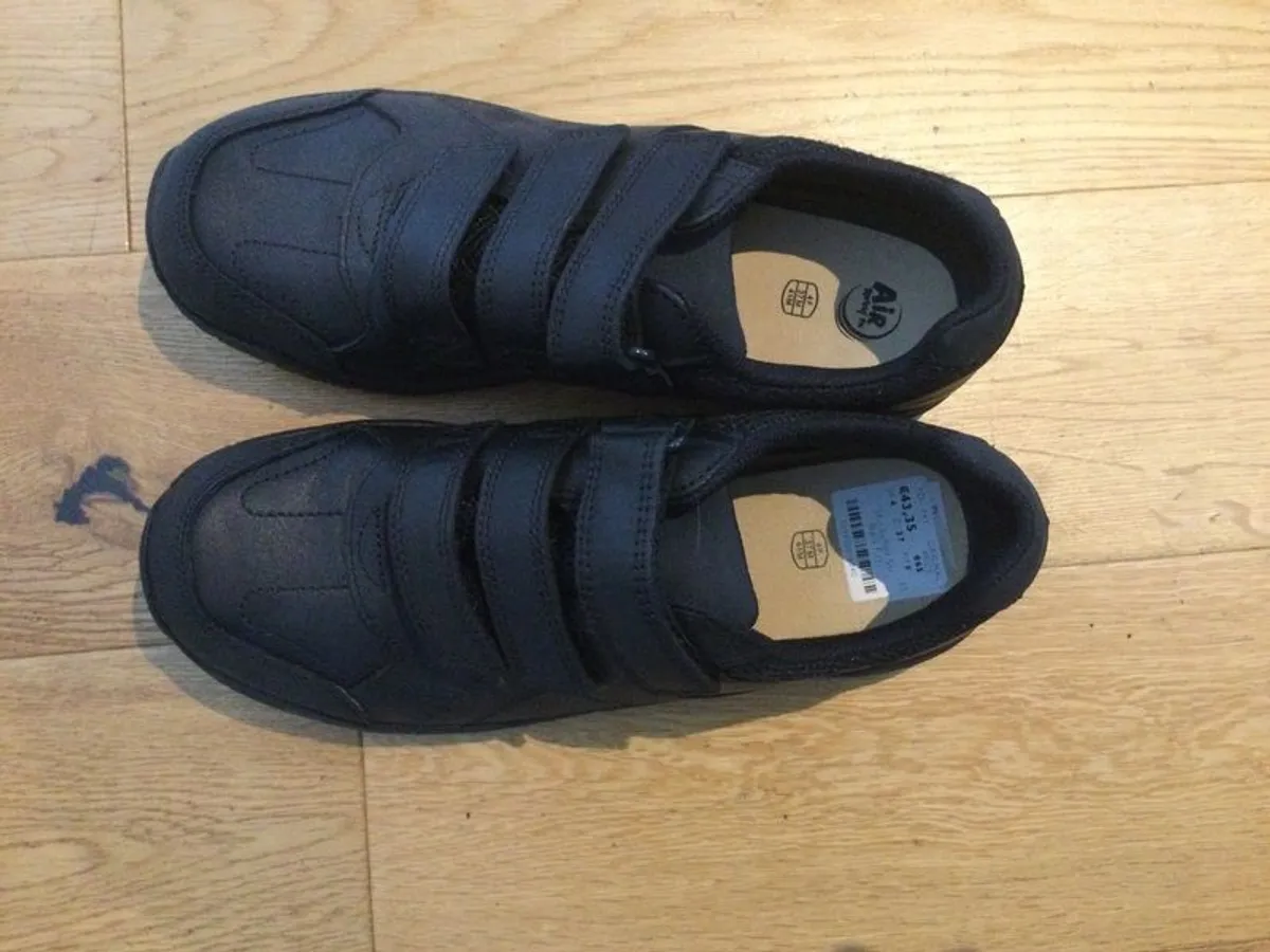 Boys three piece Next blue  suit & black shoes - Image 2