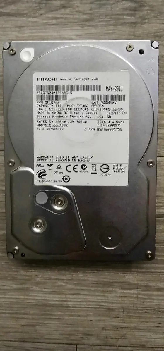 Hitachi 1TB hard drive  - tested