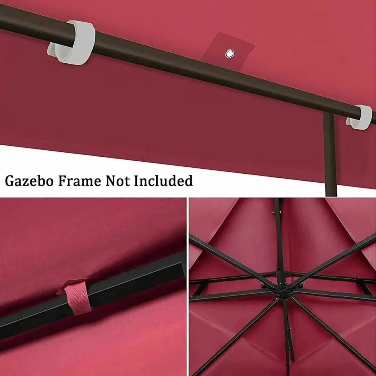 3x3m Gazebo Canopy Replacement Cover - Waterproof - Image 4