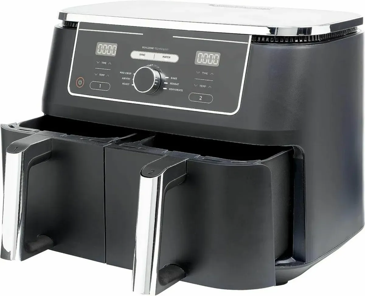 Air Fryer 9.5L Large Capacity With 2-Drawer - Image 4