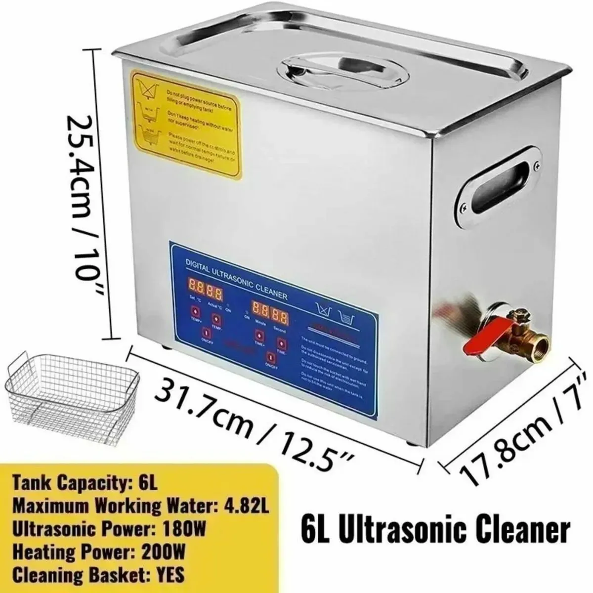 Ultrasonic Cleaner 6L Washing Machine Tub Cleaner - Image 3