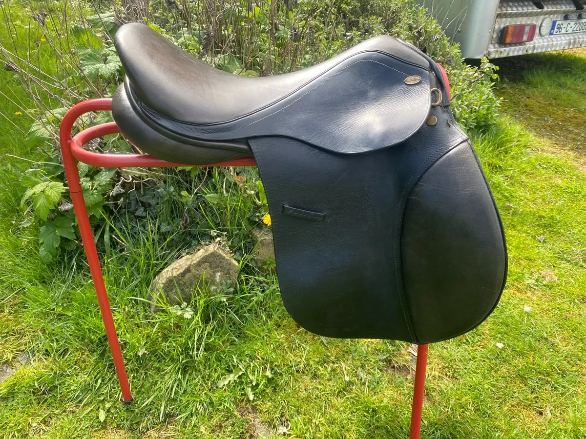 Santa Cruz wide Leather jump saddle - Image 1