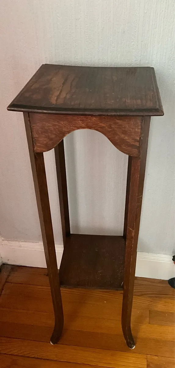 Tall Wooden Vintage 2 Tier Plant Stand. - Image 1